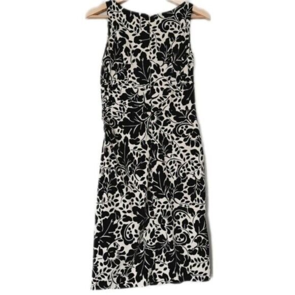 NOUGAT LONDON Shift Floral Dress B&W Botanical Print Sz XS - Picture 7 of 10